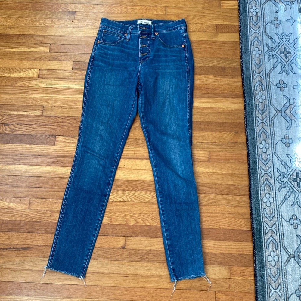 Madewell high rise skinny jeans button fly
